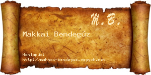 Makkai Bendegúz névjegykártya